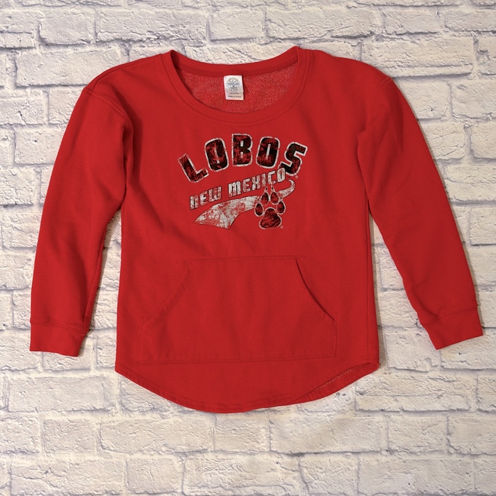 University of New Mexico Lobos Red Crewneck Sweatshirt Women’s Size Small Medium